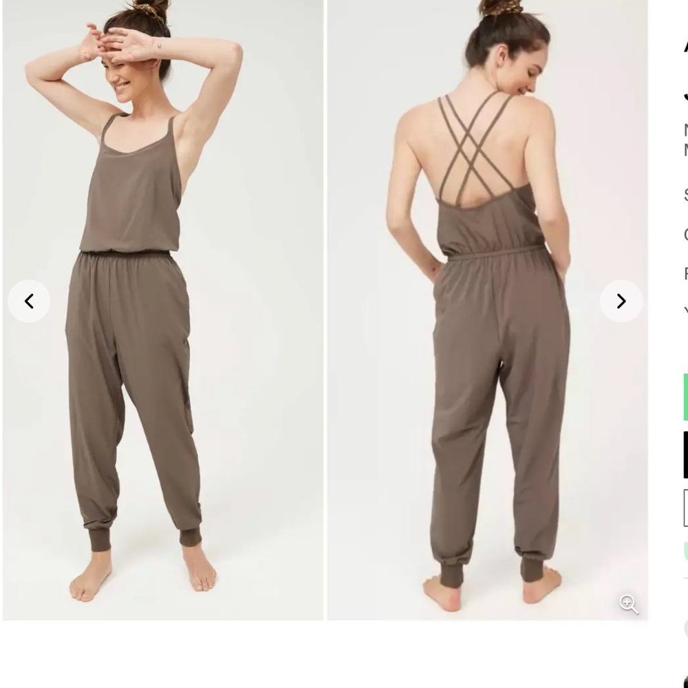 Aerie Brown Jumpsuit with Strappy Back